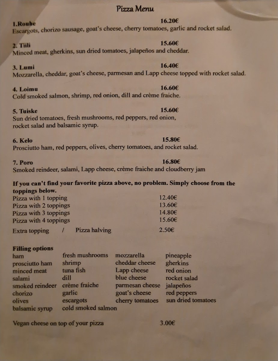 Menu Ravintola Rouhe-8